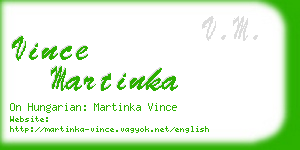 vince martinka business card